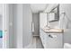 Updated bathroom with modern fixtures and neutral color palette at 9053 Clydesdale Rd, Castle Rock, CO 80108