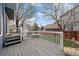 Back deck area with gray wood and white railings at 5486 S Cathay Way, Centennial, CO 80015