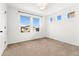 Bright bedroom with large windows, carpet floors, and white walls at 3692 Celestial Ave, Castle Rock, CO 80109