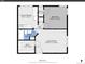 Detailed floor plan highlighting layout of living room, kitchen, bedroom, and bath at 1605 Saint Paul St # 6, Denver, CO 80206