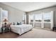 Serene bedroom with natural light, neutral tones, and ample windows providing picturesque views at 6019 S Little River Way, Aurora, CO 80016