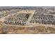 Neighborhood aerial shot showcases community layout and the property's convenient location at 844 Dakota Ln, Erie, CO 80516