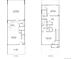Layout of the home's first and second floors, including the kitchen, garage, bedrooms, and bathrooms at 16729 E Irwin Ave, Centennial, CO 80016