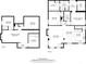 Detailed floor plan showcasing the layout of the basement and first floor at 1812 S Hazel Ct, Denver, CO 80219