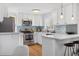 Modern kitchen featuring stainless steel appliances, white countertops, and ample cabinet space at 1812 S Hazel Ct, Denver, CO 80219