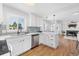 Well-lit kitchen featuring stainless steel appliances, white cabinetry, and an open layout at 1812 S Hazel Ct, Denver, CO 80219