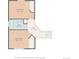 Upstairs floor plan featuring bedrooms, a shared bathroom, and a hallway connecting the spaces at 21924 E Lake Ave, Aurora, CO 80015