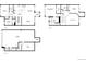 Three-story floor plan, including kitchen, living areas, and bedrooms at 9711 W Indore Dr, Littleton, CO 80128