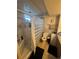 Basement bathroom features a glass block walk-in shower and ceramic tile flooring at 8278 Cherokee St, Denver, CO 80221