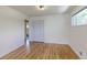 Cozy bedroom features hardwood floors, a closet and neutral paint at 11085 Clarkson St, Northglenn, CO 80233