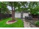 Backyard showcasing a well-manicured lawn and flagstone patio with outdoor table at 549 N Ogden St, Denver, CO 80218