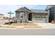 Attractive home with stone accents, landscaping, and a convenient two-car garage at 9694 Truckee St, Commerce City, CO 80022