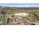 An aerial view of a park, neighborhood, and community center with ample parking and green space at 9804 Martin Luther King Blvd, Denver, CO 80238