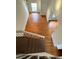 A view of a staircase with hardwood floor and carpet at 13187 E Bethany Pl, Aurora, CO 80014
