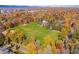Beautiful aerial view of Observatory Park with lush greenery and trees during the autumn season at 2442 S Saint Paul St, Denver, CO 80210