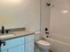 Modern bathroom featuring white subway tiles and black fixtures at 2442 S Saint Paul St, Denver, CO 80210