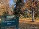Sign for Denver's Observatory Park during the fall at 2442 S Saint Paul St, Denver, CO 80210