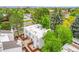 Aerial view of townhomes showcases well-maintained exteriors and fenced patios at 1050 S Monaco Pkwy # 35, Denver, CO 80224
