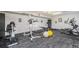 Carpeted gym featuring exercise machines, a pull-up machine, and exercise balls at 1050 S Monaco Pkwy # 35, Denver, CO 80224