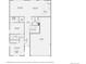 Detailed floor plan showcasing the layout of the first floor, including the living room, kitchen, and bedroom at 2967 S Quaker St, Morrison, CO 80465
