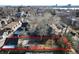 An aerial view of a home showcasing yard dimensions and views of the surrounding neighborhood at 2238 Newton St, Denver, CO 80211
