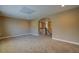 Spacious bonus room with recessed lighting and archway leading to stairway at 25994 E Peakview Pl, Aurora, CO 80016