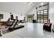 A large versatile garage with a high ceiling and lots of space for parking or working out at 5166 Bear Mountain Dr, Evergreen, CO 80439