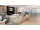 Inviting living room boasts a stunning black marble fireplace and stylish contemporary furnishings at 3975 S Cherry St, Cherry Hills Village, CO 80113