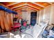 The interior of the shed provides plenty of storage for tools, tires and other outdoor items at 8624 S Doubleheader Ranch Rd, Morrison, CO 80465