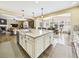 Open-concept kitchen with a spacious island, modern appliances, and seamless flow to the dining and living areas at 784 Sweet Pine Ct, Monument, CO 80132