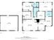 Detailed floor plan showcasing layout of bedrooms, bathrooms, living spaces, and garage dimensions at 4197 S Grant St, Englewood, CO 80113