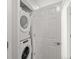 Convenient in-unit, stacked washer and dryer for easy laundry access at 14451 Pansy Loop, Morrison, CO 80465