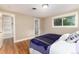 Bedroom features hardwood floors, closet and a window at 2934 S Columbine St, Denver, CO 80210