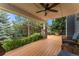 Relaxing back patio with comfortable seating and serene views of the surrounding landscape at 1480 Sterling Hill Ct, Castle Rock, CO 80104