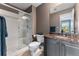 Bathroom with shower, toilet and granite countertop at 1480 Sterling Hill Ct, Castle Rock, CO 80104