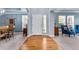 Bright and welcoming foyer with hardwood floors and elegant architectural details at 1480 Sterling Hill Ct, Castle Rock, CO 80104