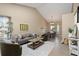 Spacious living room with modern decor and an open floor plan to the dining area at 2043 Fendlebrush St, Highlands Ranch, CO 80129