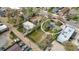Aerial view shows property with large backyard, fire pit, and convenient access to nearby amenities at 675 Pierce St, Erie, CO 80516