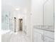 Bathroom with double vanity, walk in shower, and soaking tub at 335 Josephine St # A, Denver, CO 80206