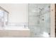 Elegant bathroom with soaking tub and walk-in shower at 335 Josephine St # A, Denver, CO 80206