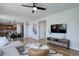 Bright, open-concept living area that flows into the dining area and kitchen, perfect for entertaining at 5528 Echo Hollow St, Castle Rock, CO 80104