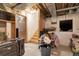 This basement is unfinished, but has a staircase and storage at 5126 S Malaya Way, Centennial, CO 80015