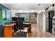 Finished basement with wood look floors and office space at 9638 Marion Way, Thornton, CO 80229