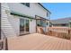 Back deck with awning, exterior access to sliding glass doors, and a convenient staircase down to the backyard at 9638 Marion Way, Thornton, CO 80229
