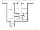 Detailed floor plan showing layout of the home, including the living room, kitchen, bedrooms, and bathrooms at 799 Dahlia St # 201, Denver, CO 80220