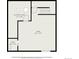 Lower level floor plan, including a large room and storage at 897 S Granby Cir, Aurora, CO 80012