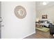 Inviting entryway with wood floors and views into the bright and airy living room at 1076 Mariposa St, Denver, CO 80204