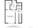 Upper floor plan showcasing layout of primary bedroom, bathroom, laundry, and walk-in closet at 1206 S Reed St, Lakewood, CO 80232