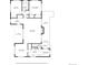 Detailed first-floor plan highlighting the room layout, dimensions, and deck and patio access at 6755 Garrison St, Arvada, CO 80004