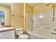 Bright bathroom featuring a toilet and bathtub, creating a clean and functional space for daily use at 17205 Waterhouse Cir # C, Parker, CO 80134
